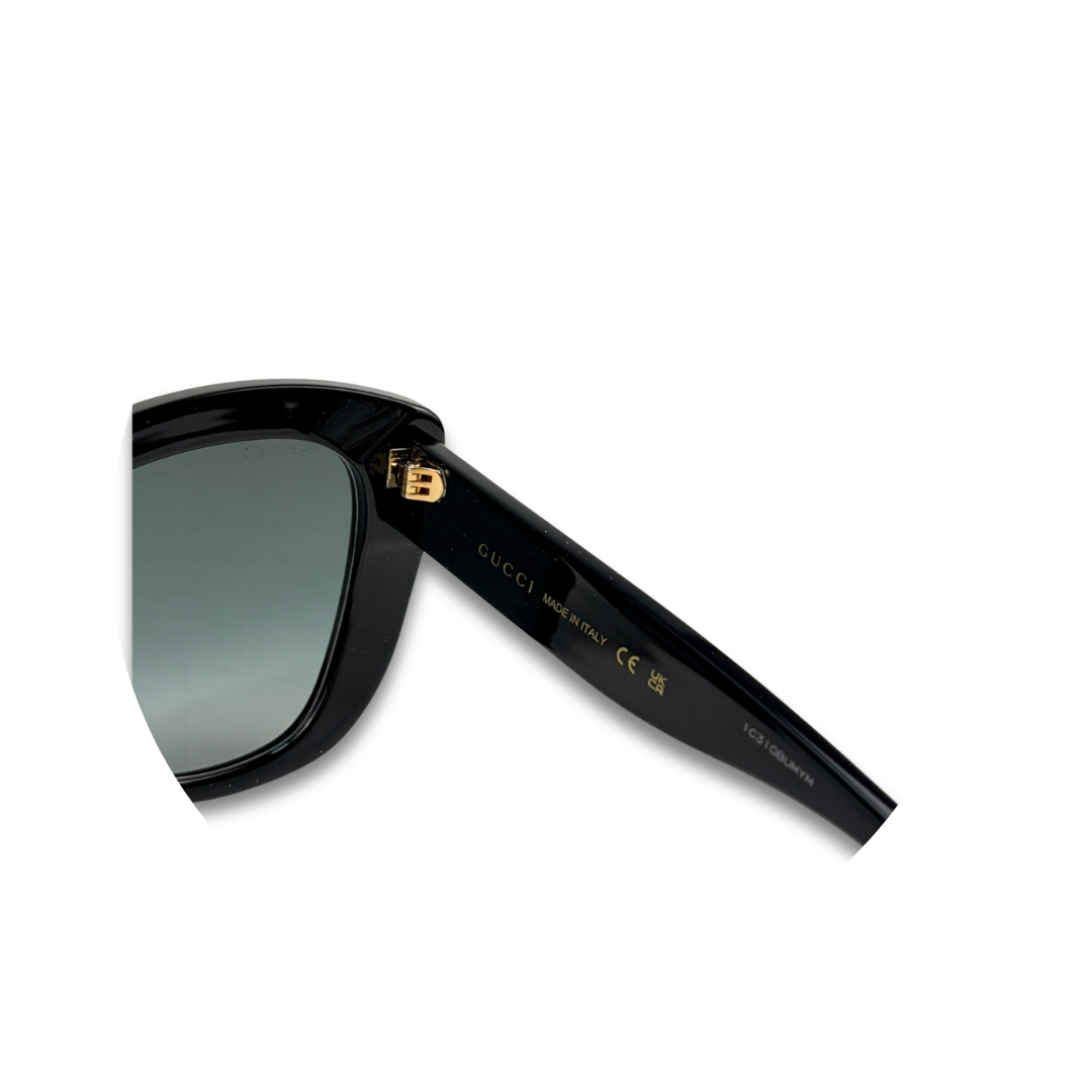 Gucci Oversized Black Cateye Sunglasses