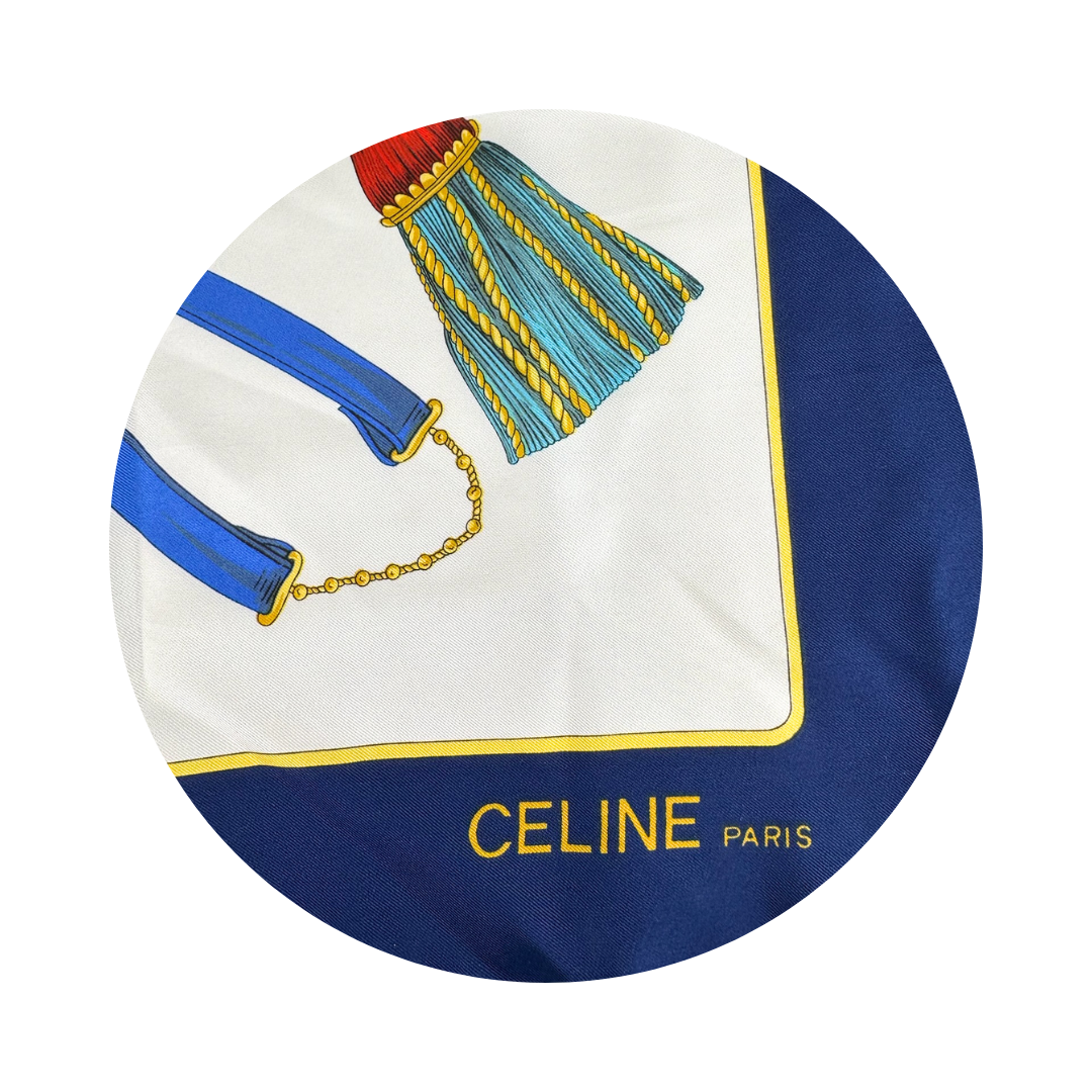 Celine Tassel Silk Scarf