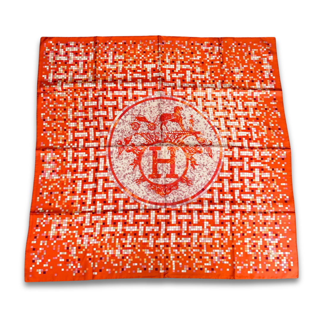 Hermès Carré 90 Mosaique Silk Scarf