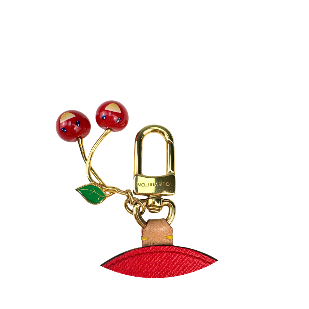 Louis Vuitton Monogram Round Cherry Bag Charm