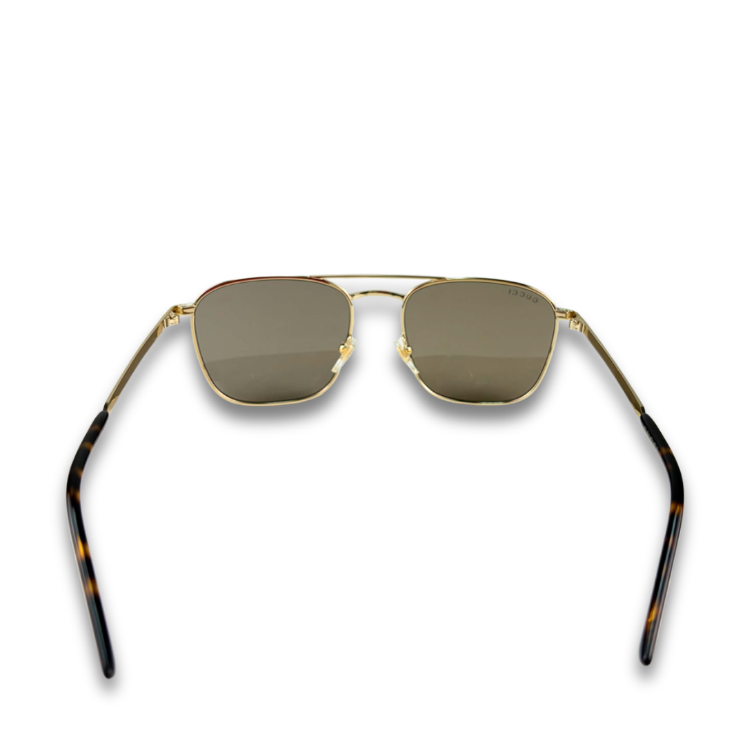 Gucci Gold Metal Aviator Sunglasses