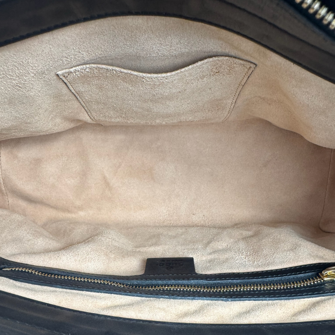 Gucci Black Guccissima Soft Signature Tote