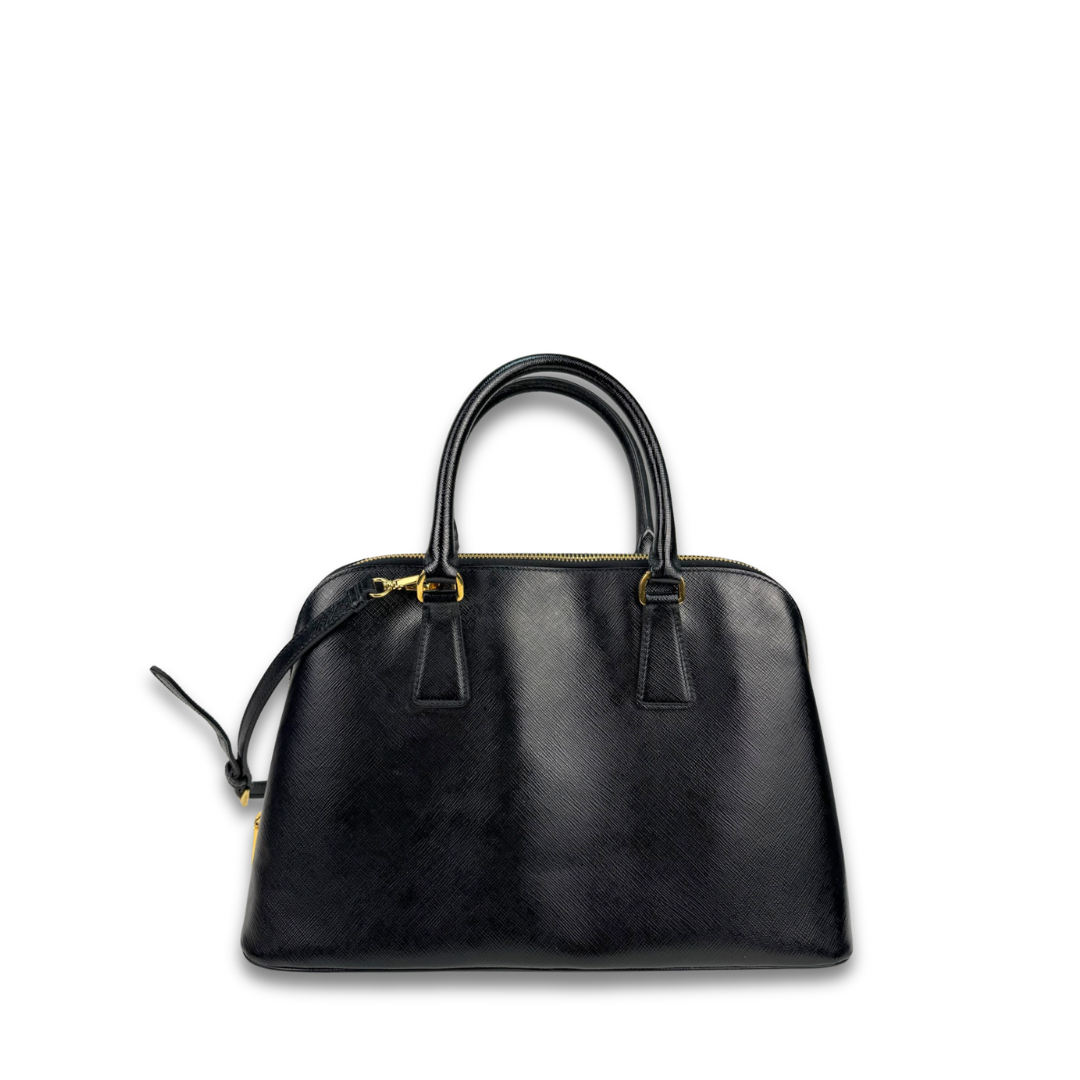 Prada Medium Black Saffiano Promenade Tote