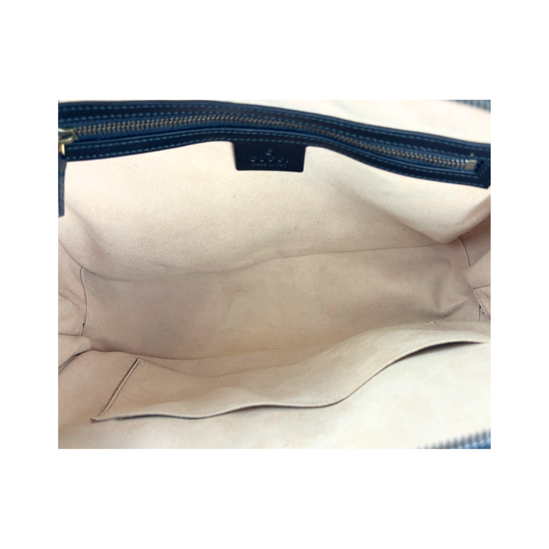 Gucci Black Marmont Medium Top Handle Messenger