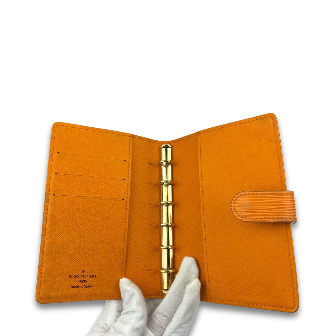 Louis Vuitton Orange Epi Leather Agenda PM
