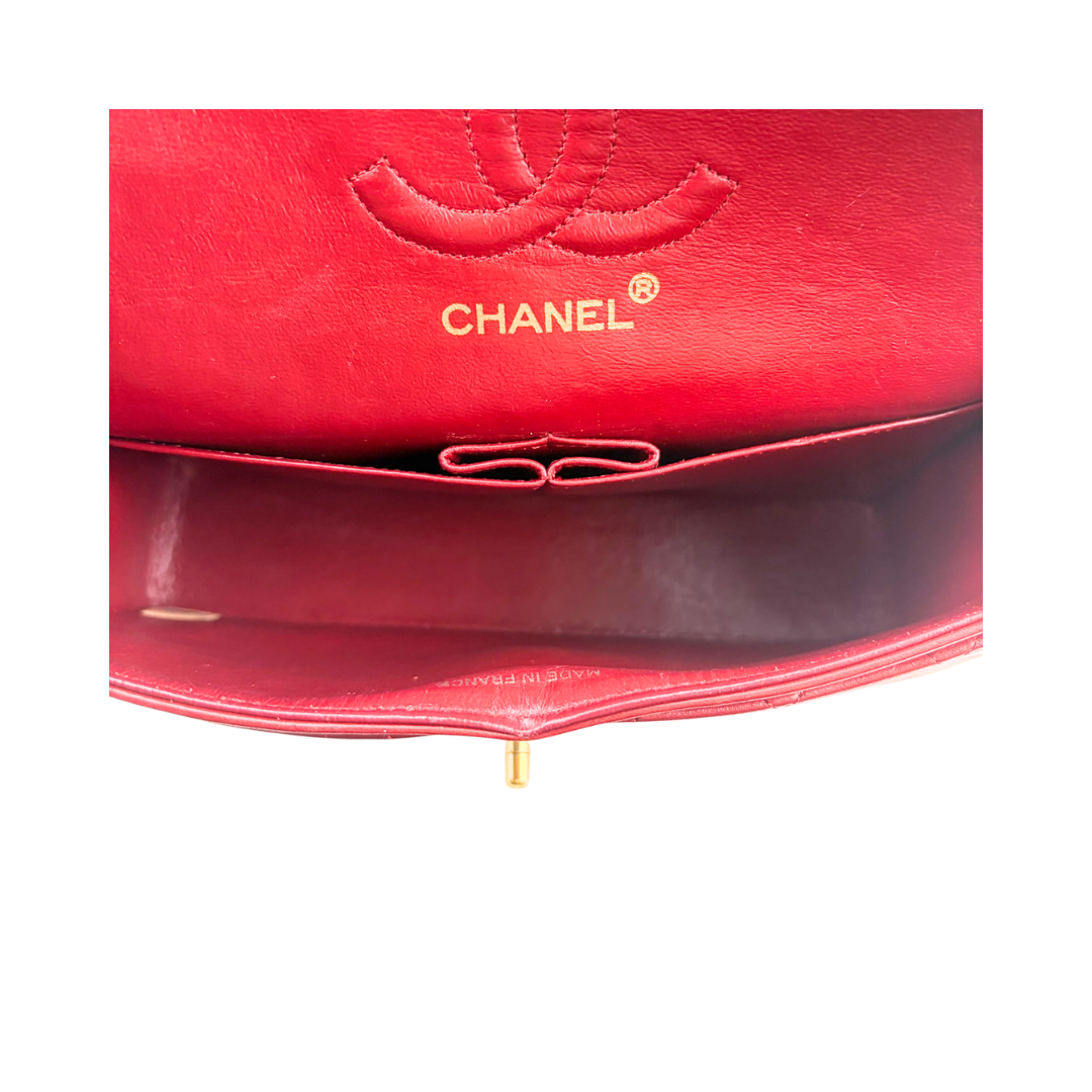 Chanel Red Classic Small Double Flap