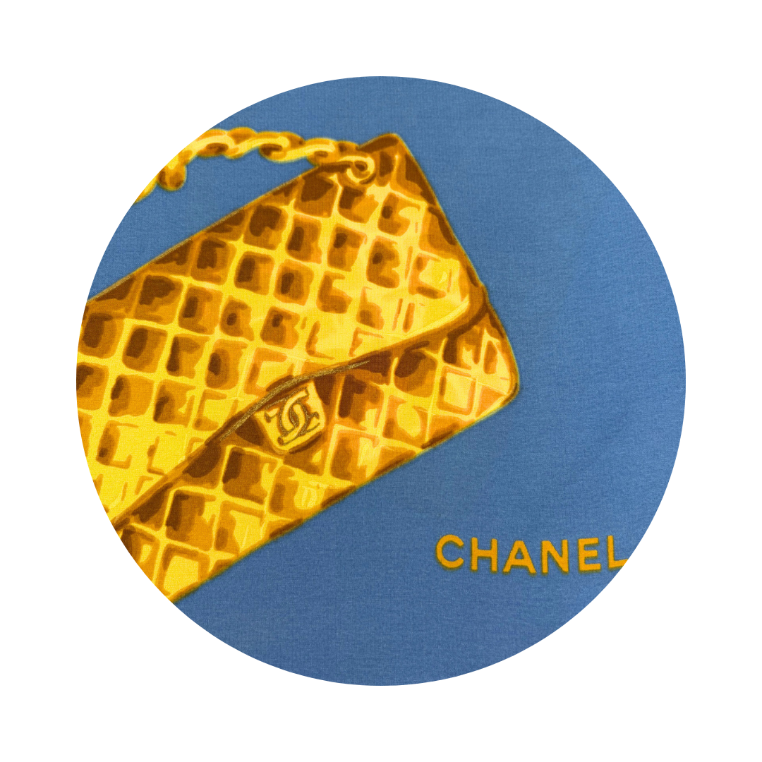 Chanel Blue Charm Scarf