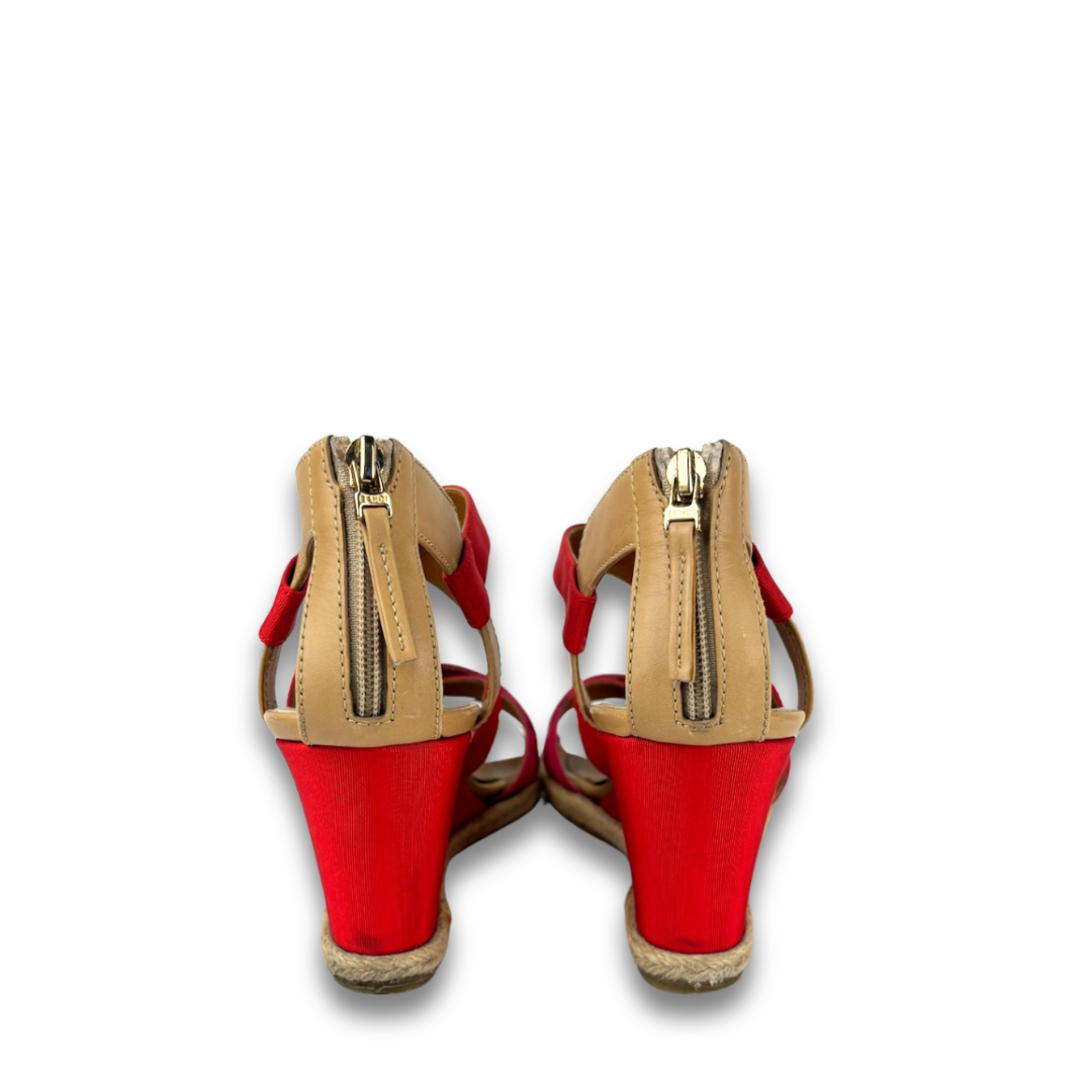 Fendi Colorblock Wedge Sandals - Size 36