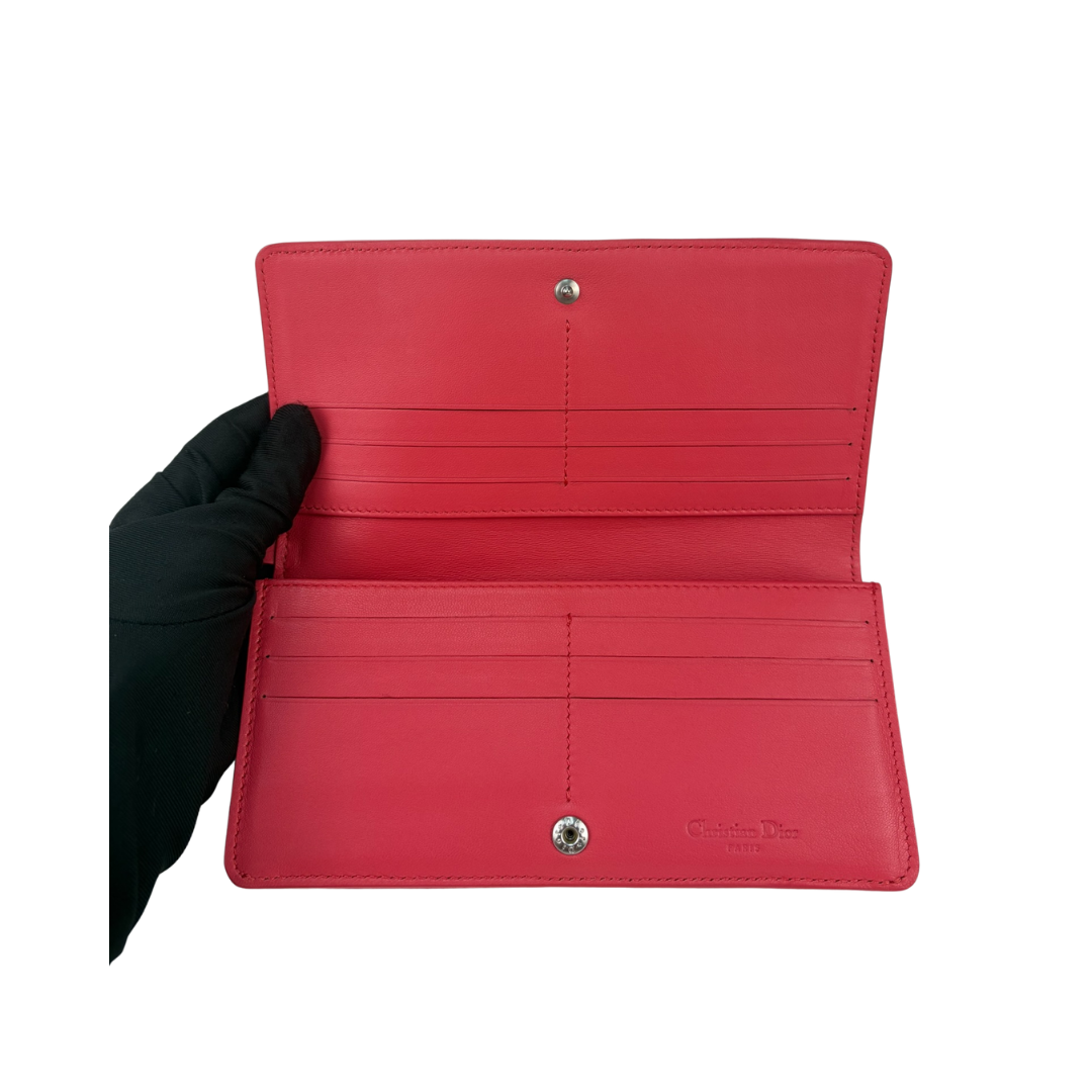 Dior Hot Pink Cannage Wallet