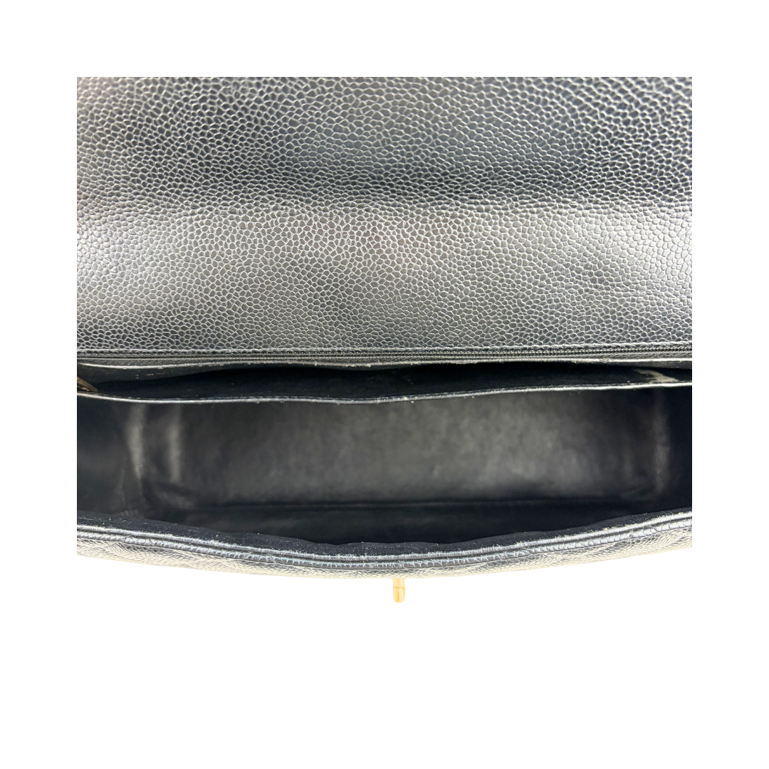 Chanel Black Caviar Maxi Single Flap