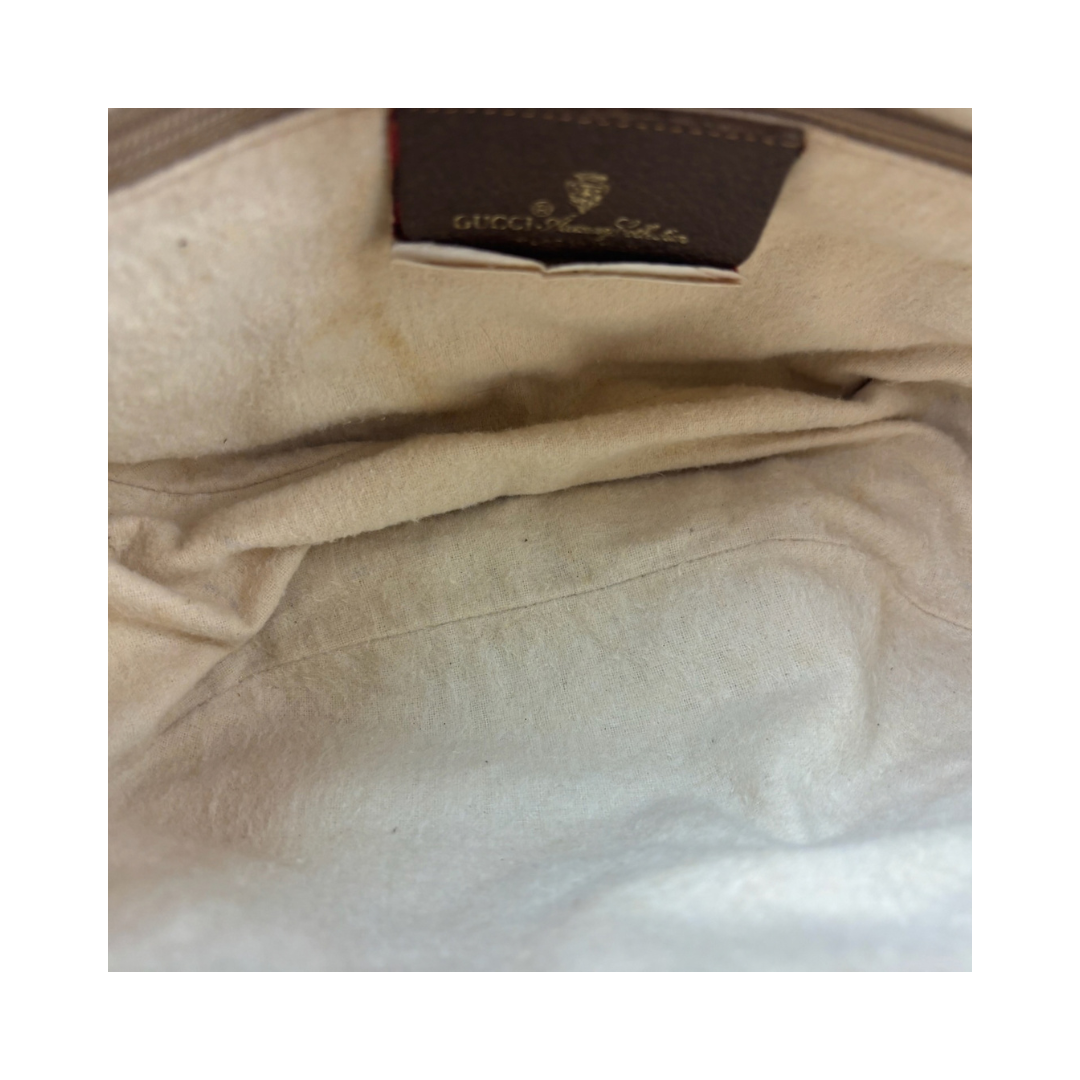 Gucci GG Brown Halfmoon Crossbody