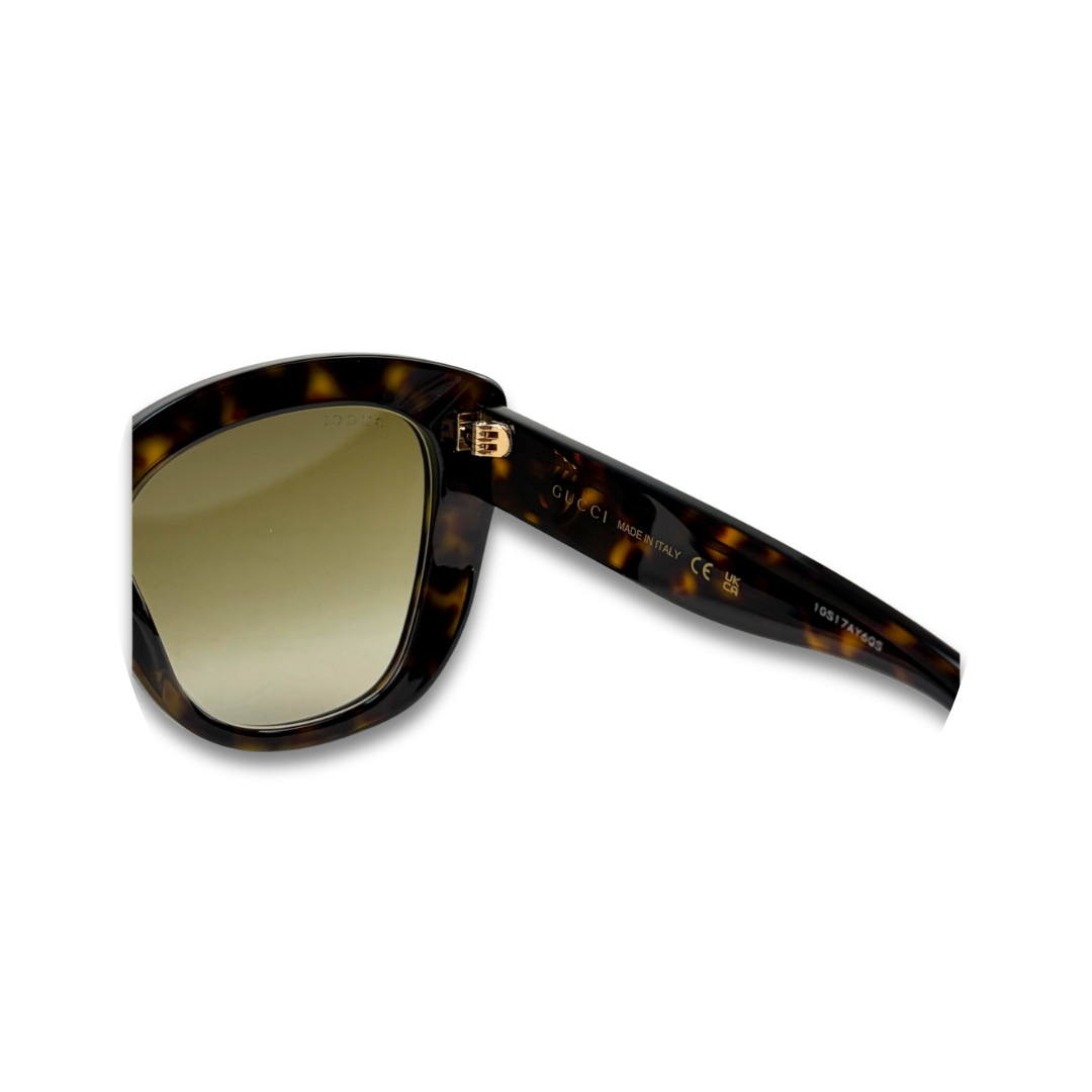 Gucci Oversized Tortoiseshell Cateye Sunglasses
