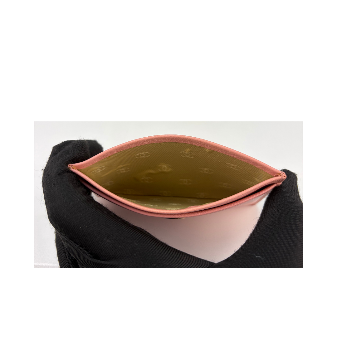 Chanel Pink Caviar Card Case