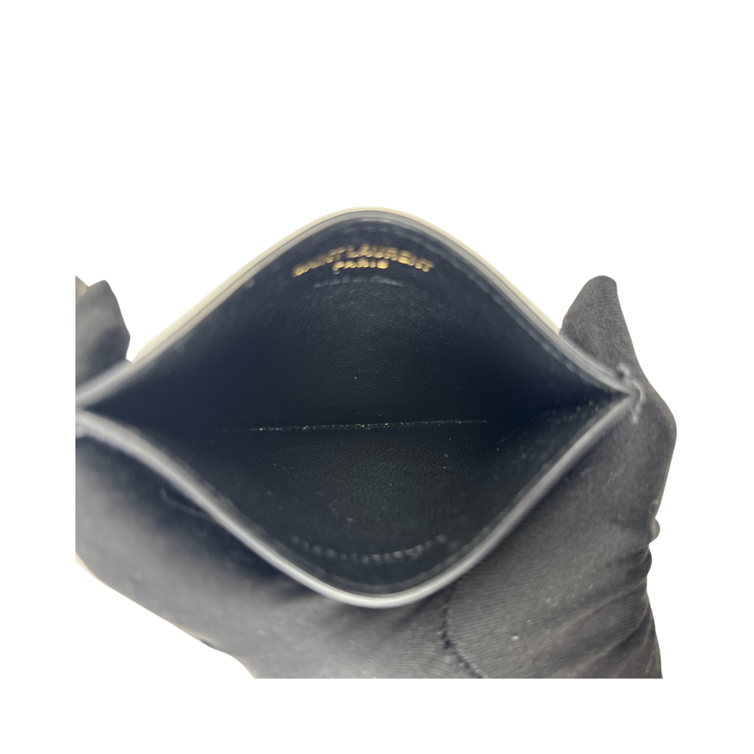 YSL Cassandre Black Grained Card Case