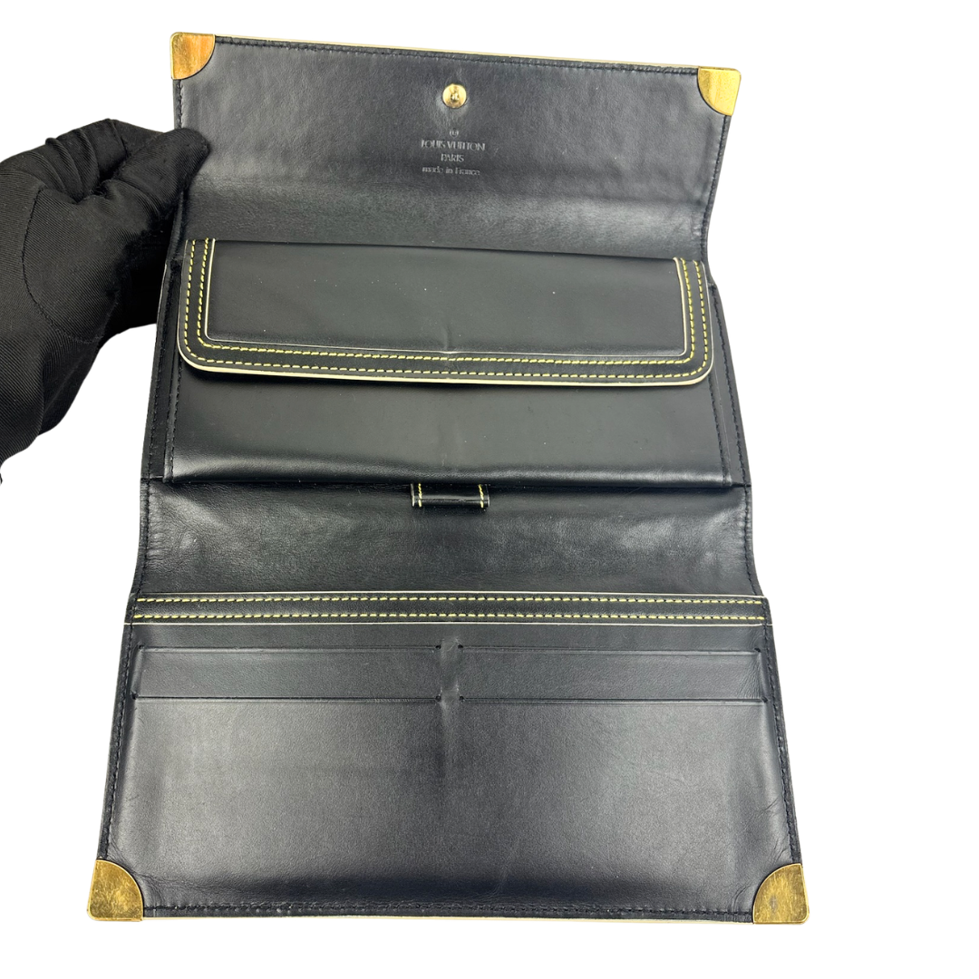Louis Vuitton Black Suhali Porte Tresor Wallet