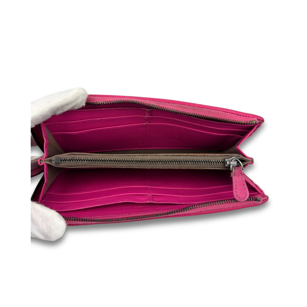 Bottega Veneta Pink Intrecciato Wallet