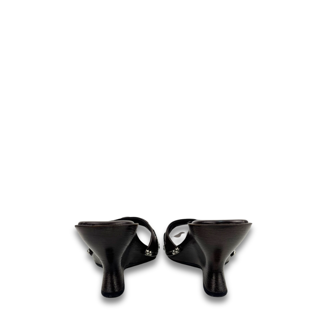 Ferragamo Dark Brown Wedges - Size 37.5