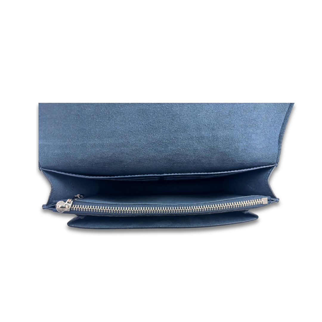 Louis Vuitton Metallic Blue Empreinte Vavin Chain Wallet