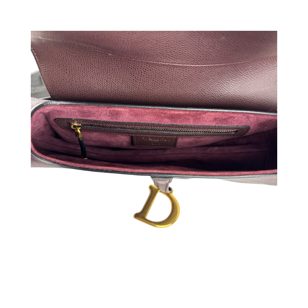 Dior Calfskin Saddle Bag with Strap