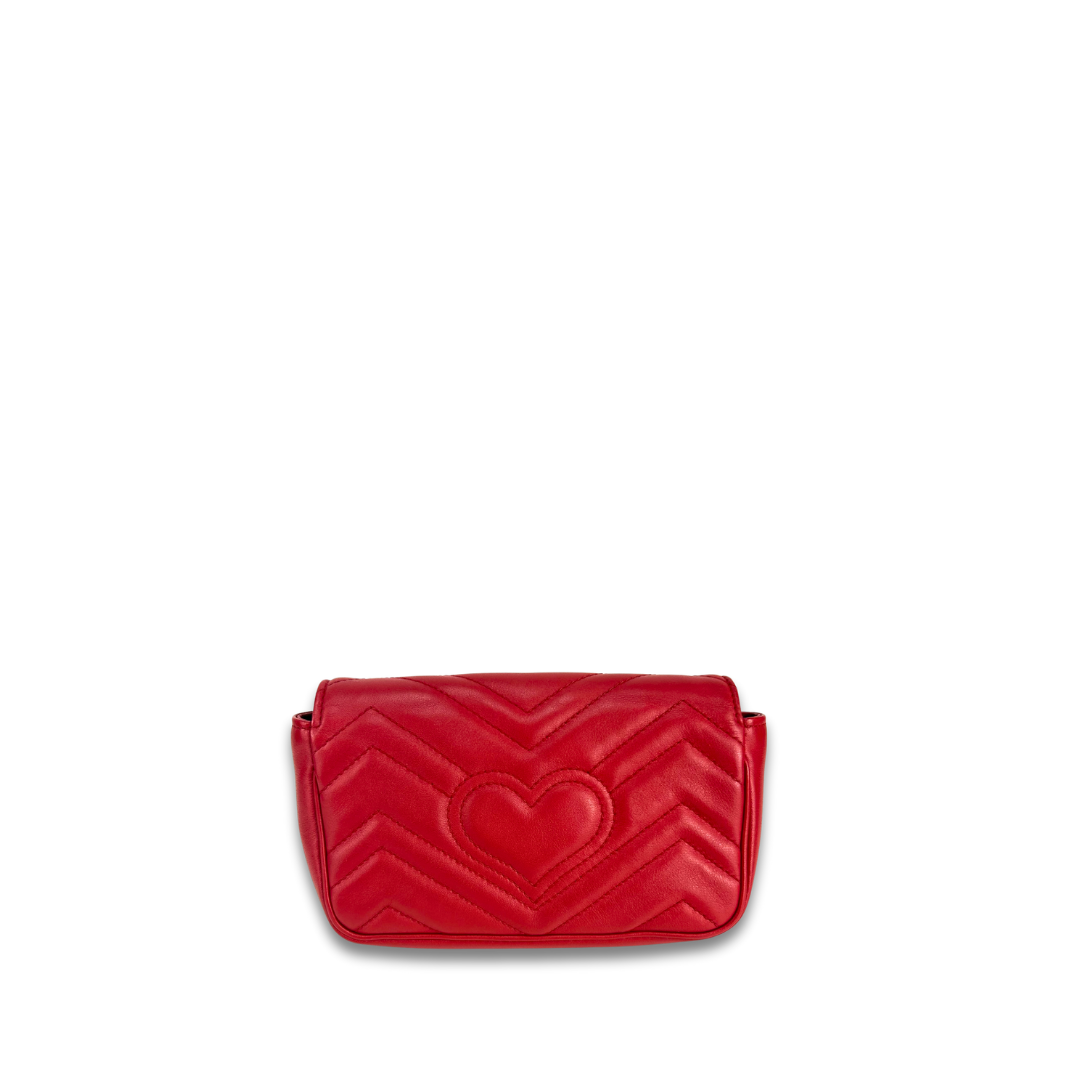Gucci Red Super Mini Marmont Crossbody