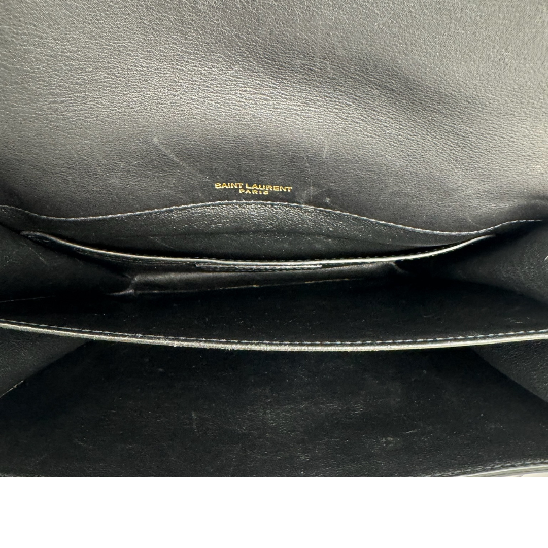 YSL Black Suede Solferino Medium Soft Satchel