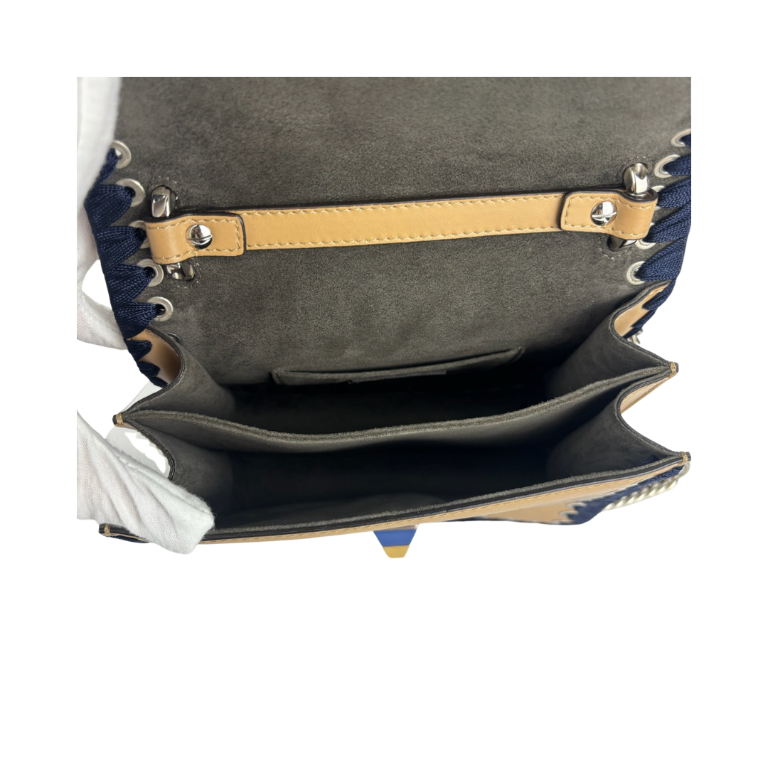 Fendi Mini I Kan Ribbon Whipstich Shoulder Bag