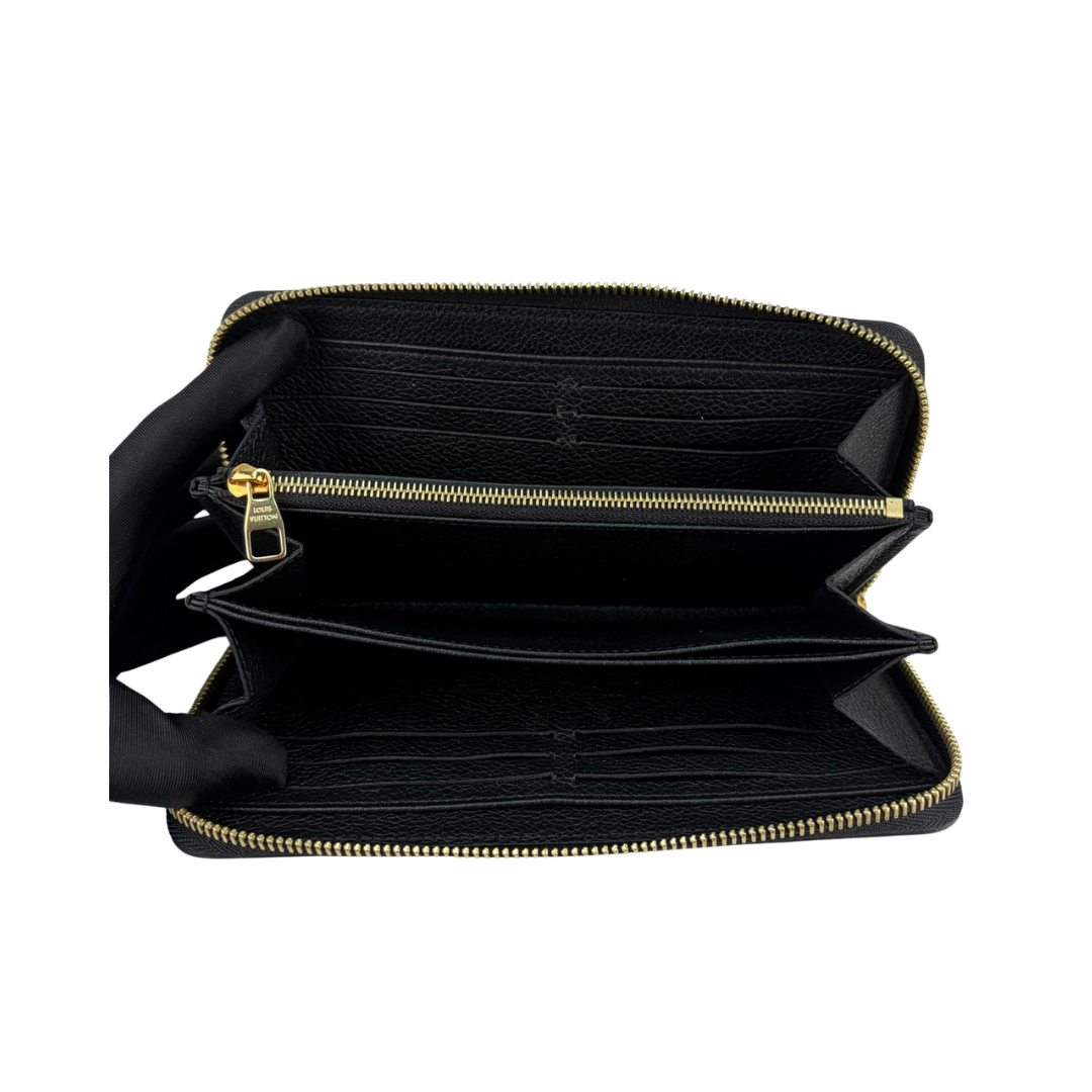 Louis Vuitton Black Empreinte Zippy Wallet