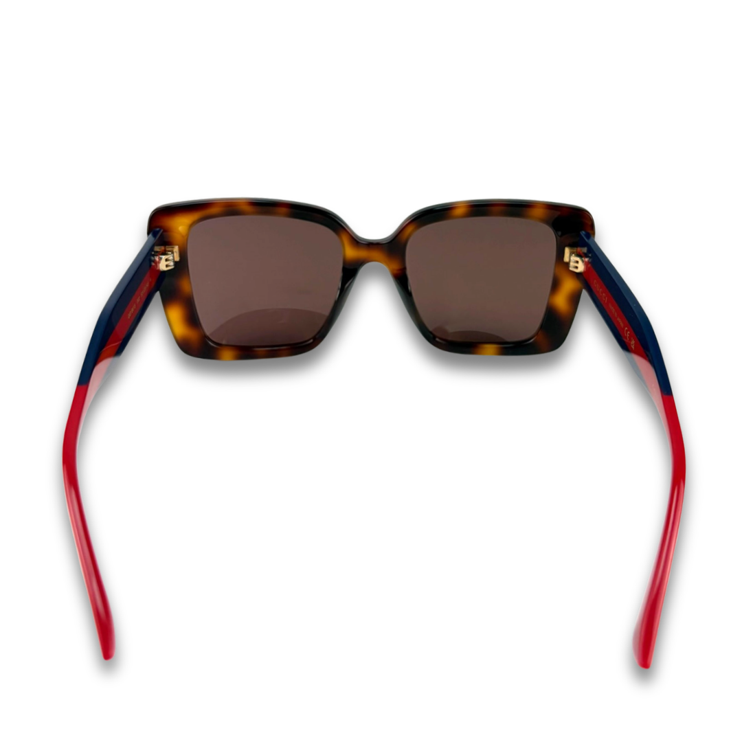 Gucci Square Tortoiseshell Sunglasses