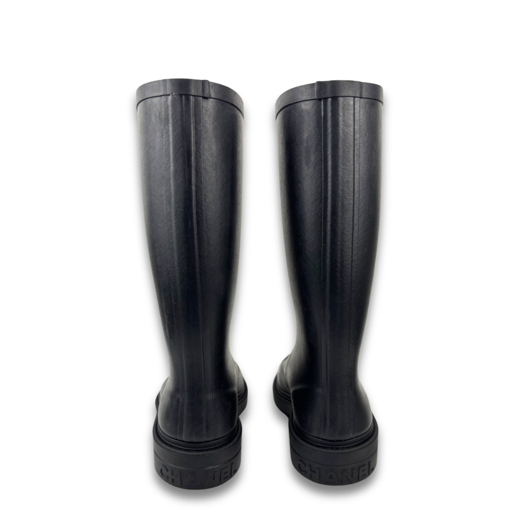 Chanel Knee High Rainboots - Size 37
