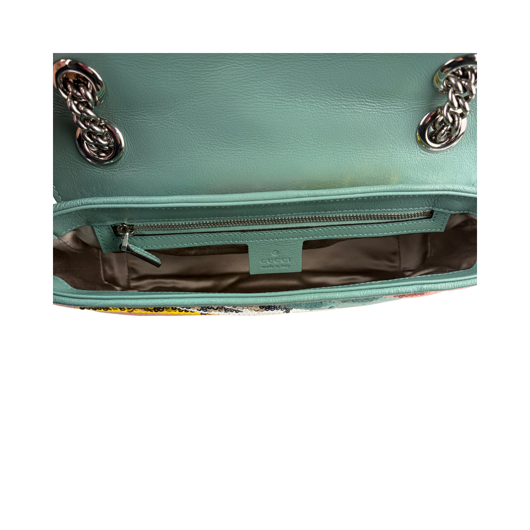 Gucci GG Marmont Sequin Shoulder Bag