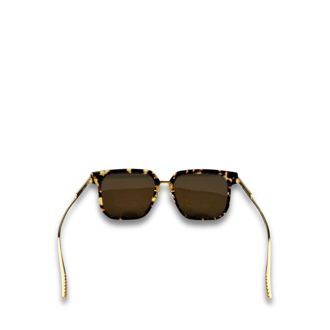 Bottega Square Tortoiseshell Sunglasses