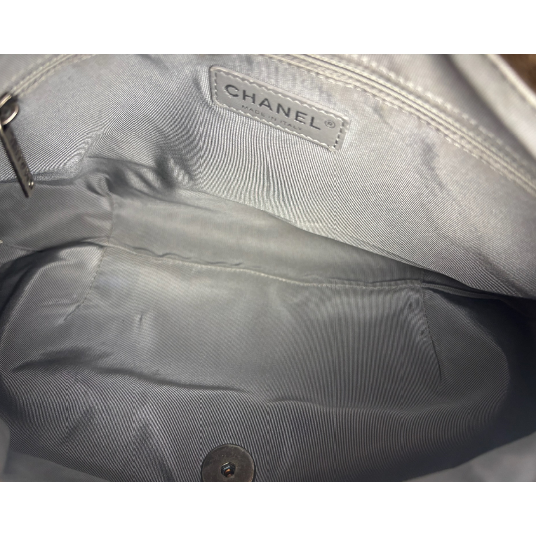 Chanel Brown Glazed Caviar Elastic Flap Bag