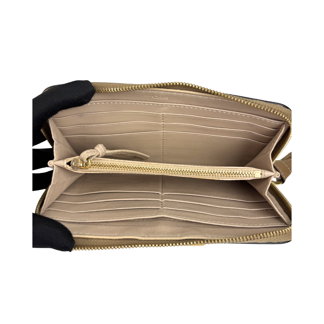 Chloe Marcie Brown Zip Around Wallet