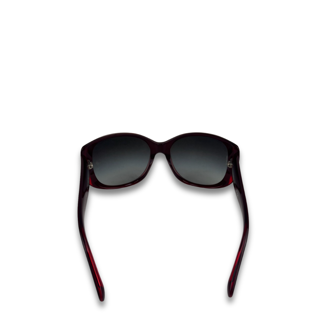 Chanel Burgundy Oversized Sunglasses