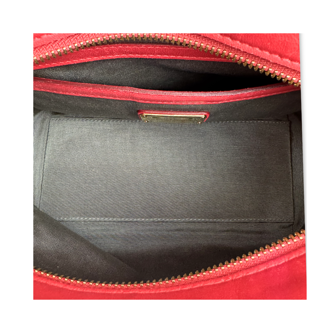 Ferragamo Small Fuchsia Bonnie Embossed Tote