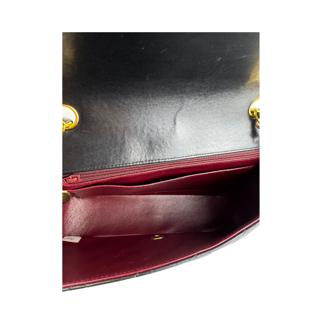 Chanel Medium Black Lambskin Diana