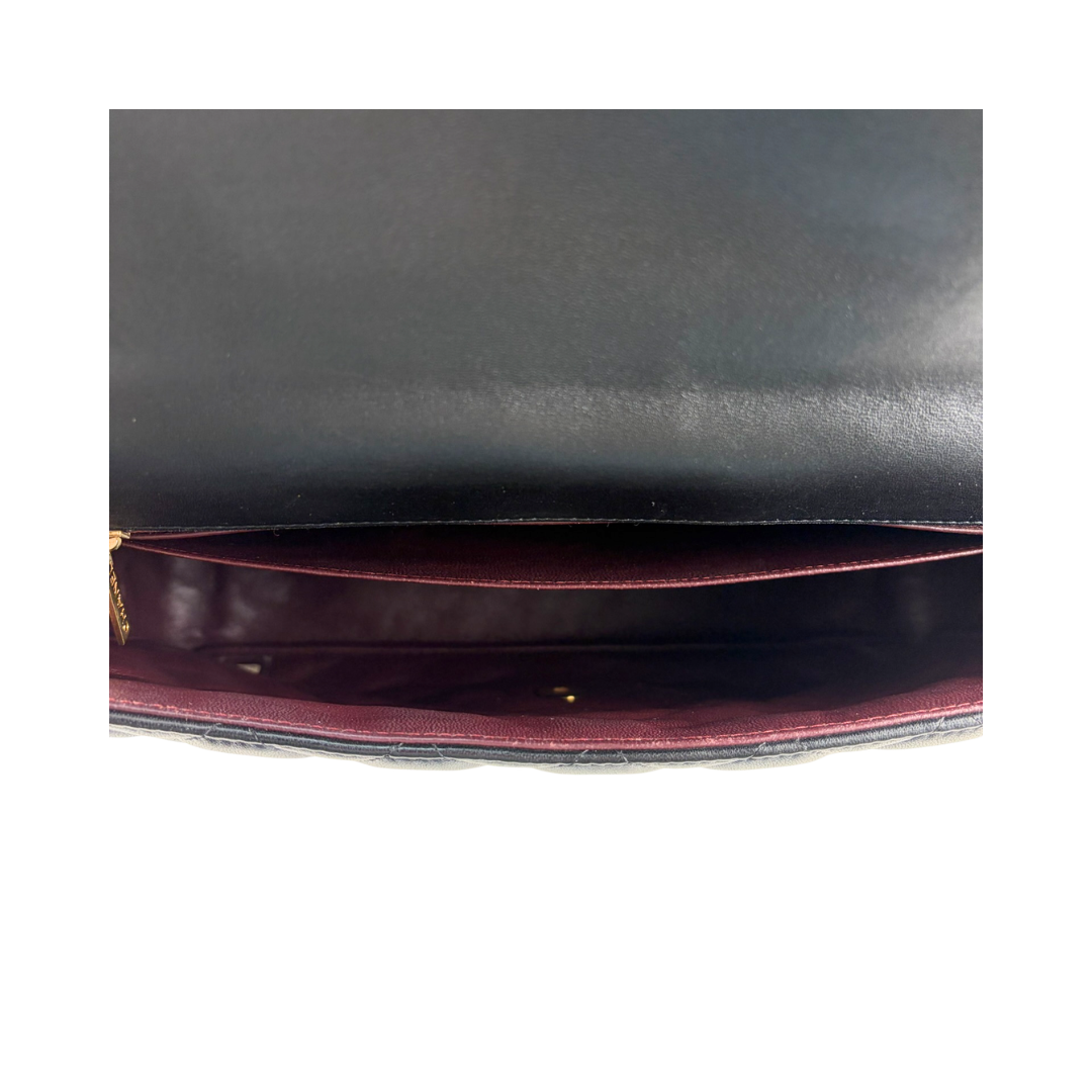 Chanel Black Lambskin Maxi Single Flap