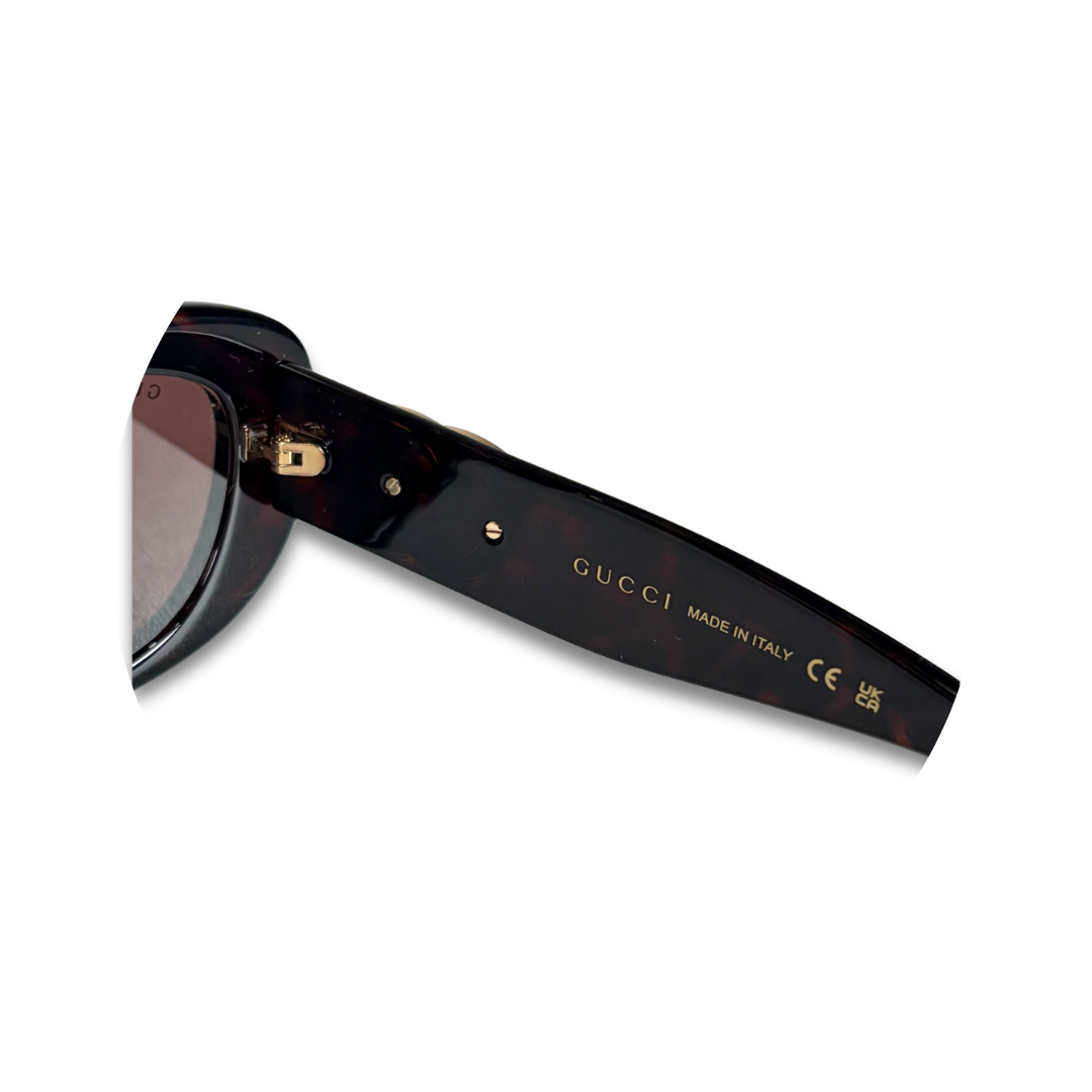 Gucci Tortoiseshell Oval Sunglasses