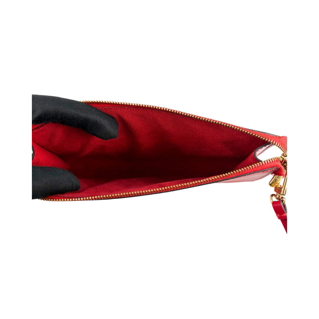 Louis Vuitton Red Epi Leather Pochette Accessories