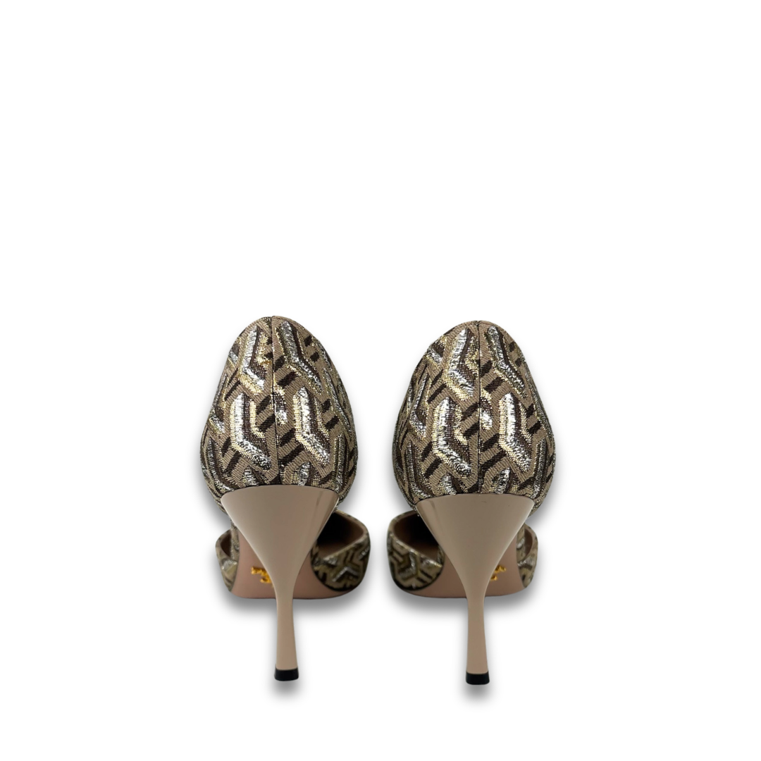 Prada Brocade D'Orsay Pumps - Size 37