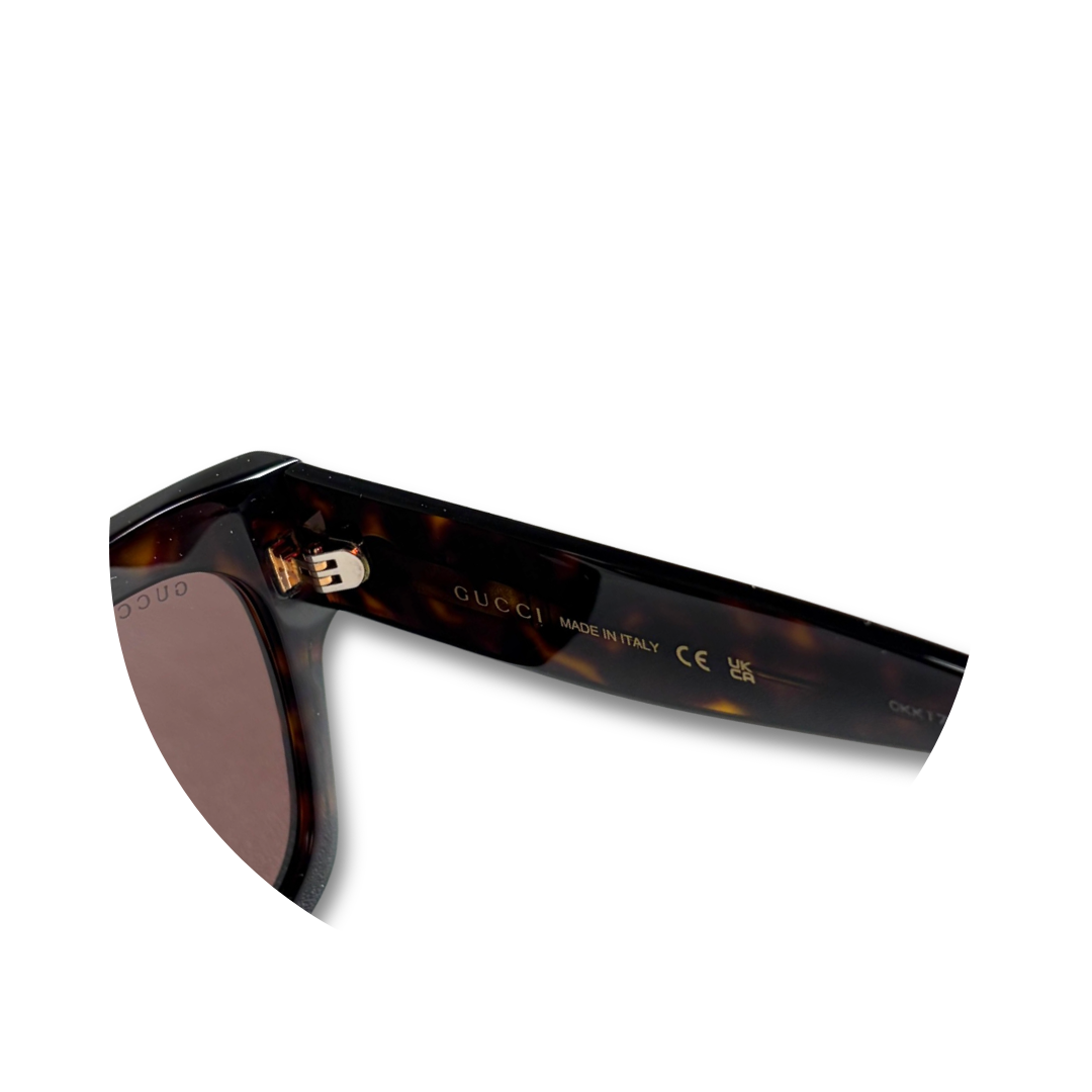 Gucci Square Tortoiseshell Sunglasses