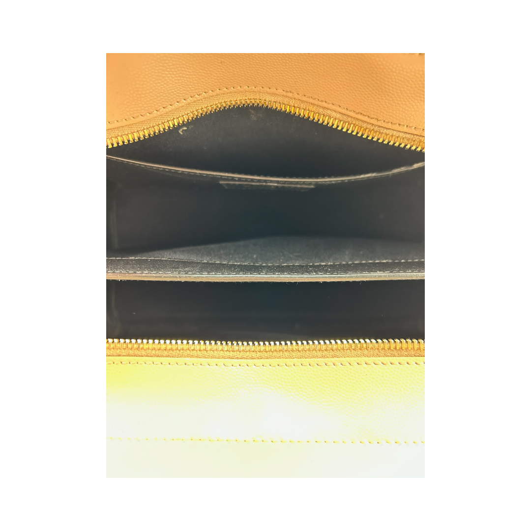 YSL Beige Medium Uptown Tote