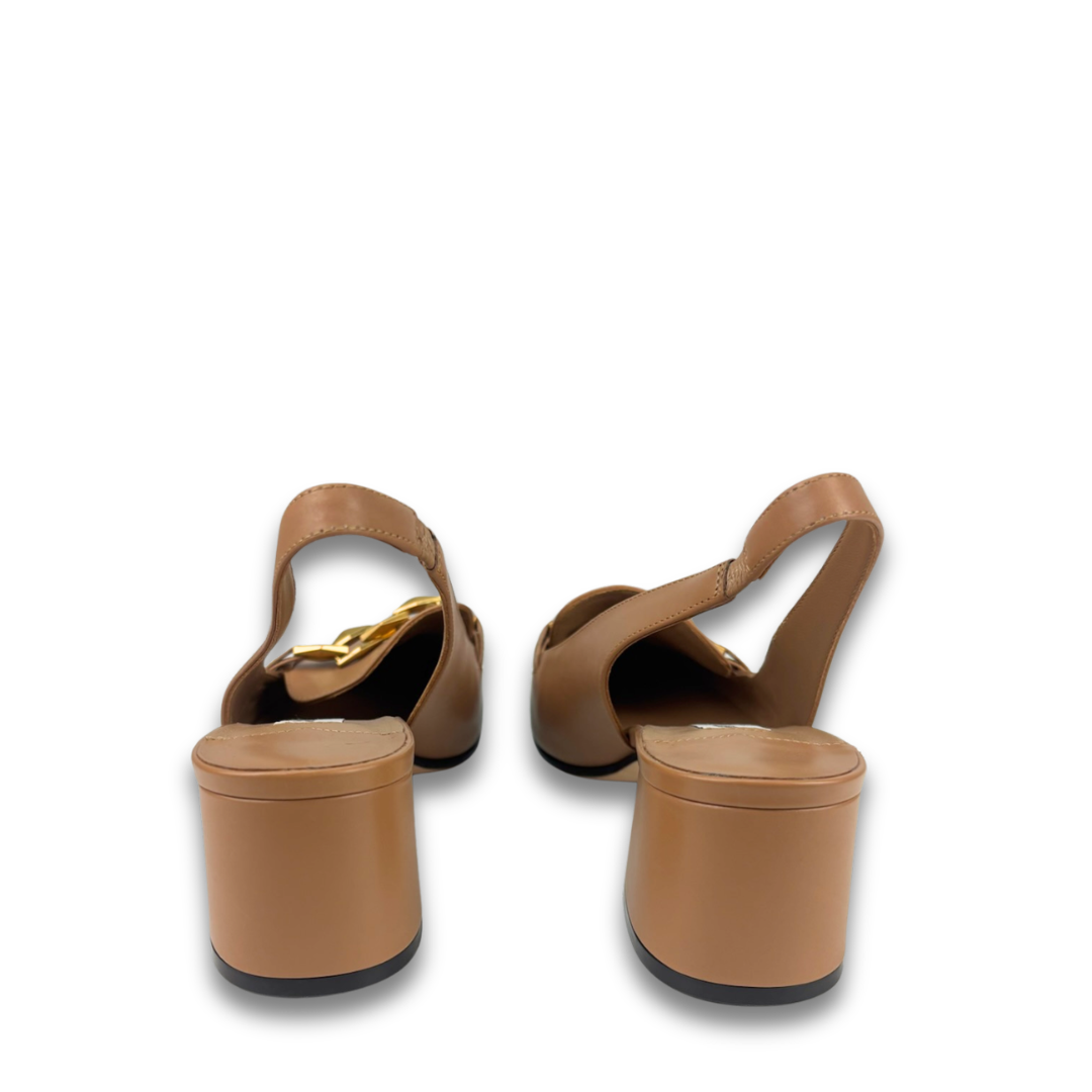 Jimmy Choo Tan Diamond Tilda 45 Slingbacks- Size 40