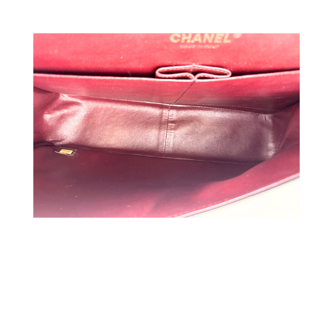 Chanel Black Lambskin Classic Jumbo Double Flap