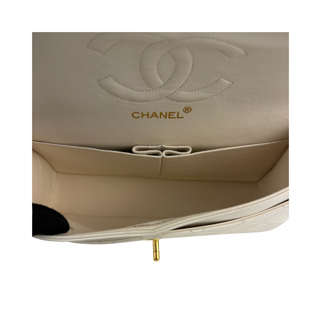 Chanel Classic White Medium Double Flap