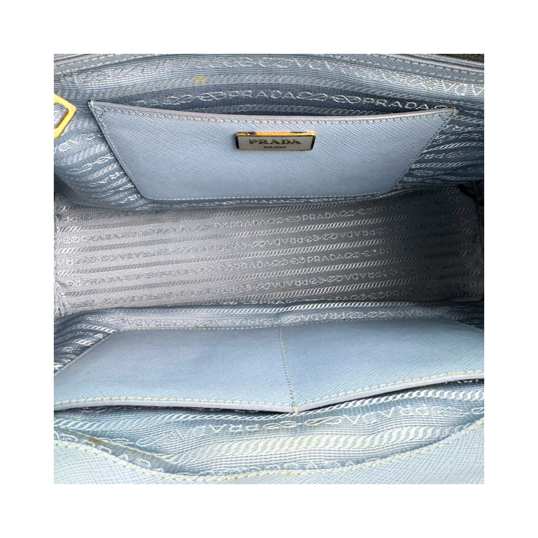 Prada Medium Light Blue Galleria