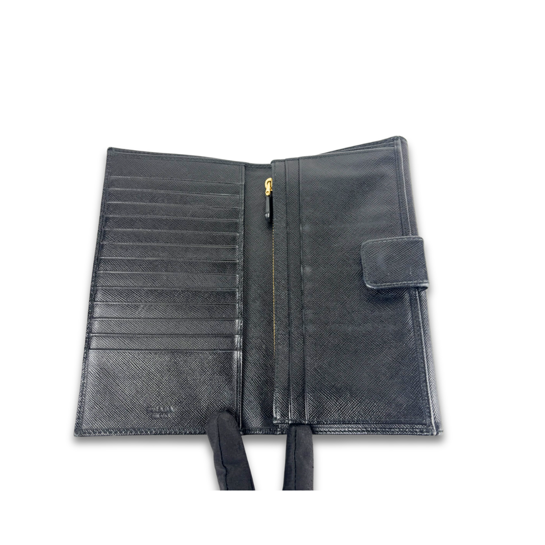 Prada Saffiano Leather Continental Flap Wallet