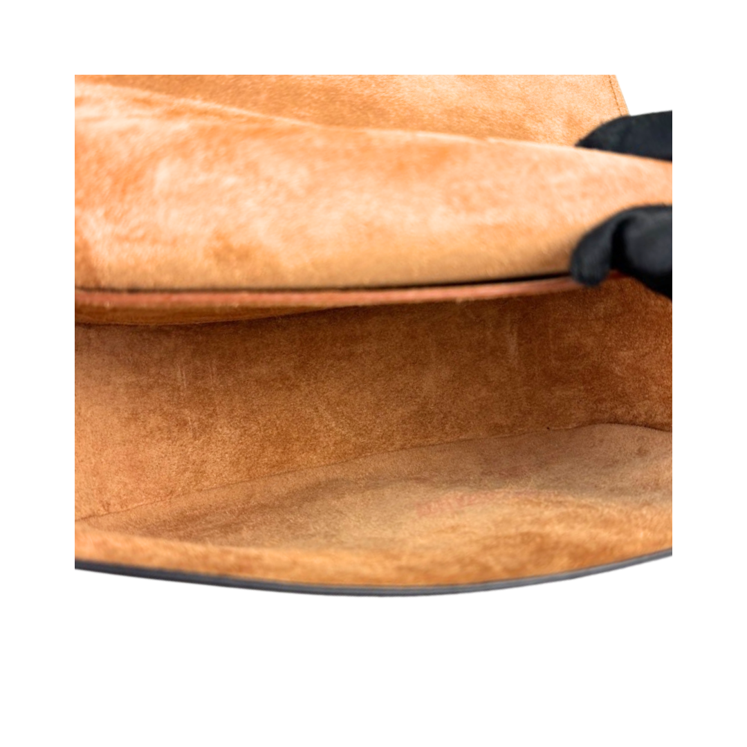 Celine Leather Triomphe Folco Saddle Bag