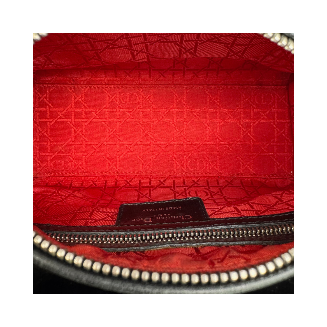 Dior Black Lambskin Medium Lady Dior