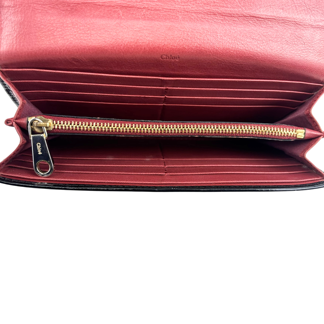 Chloe Black Patent Leather Wallet